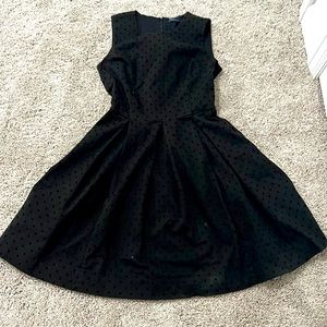 Gap black polka dot dress